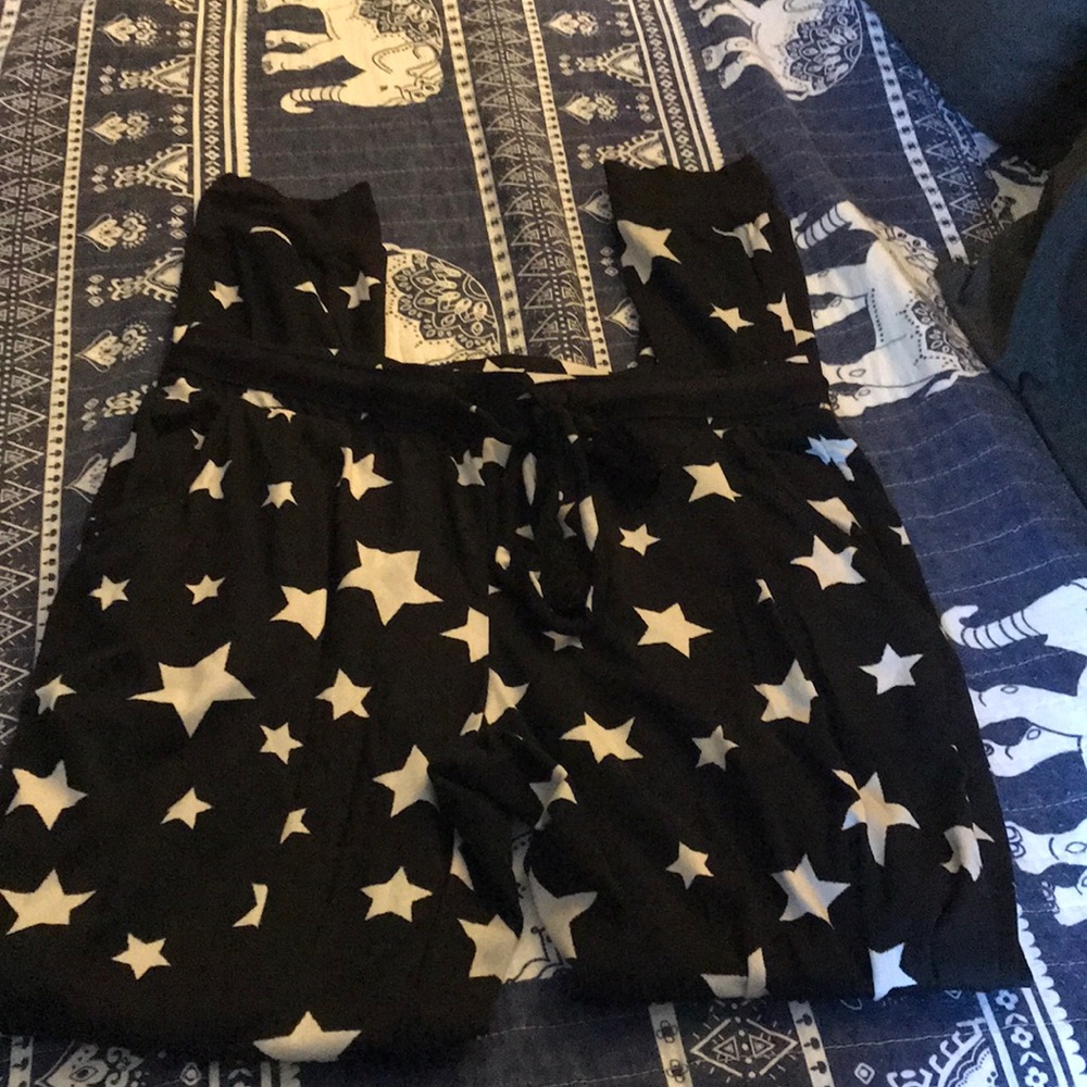Black and white joggers